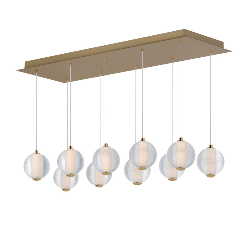 Rhythm 10-Light LED Pendant by ET2 - Gold