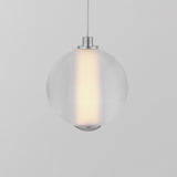 Rhythm LED Pendant Polished Chrome With Light By ET2 Front View