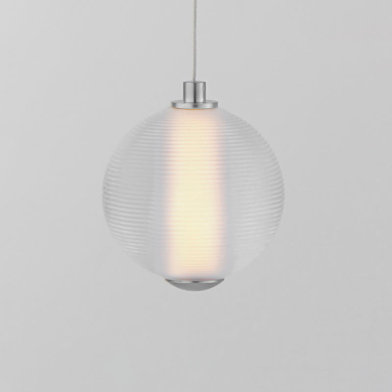 Rhythm LED Pendant Polished Chrome With Light By ET2 Front View