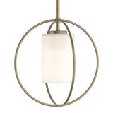 Rhythm Mini Pendant in Soft Gold, Opal Glass by Hubbardton Forge