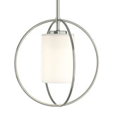 Rhythm Mini Pendant in Sterling, Opal Glass by Hubbardton Forge