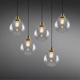 Riad Globe Cluster - Satin Brass