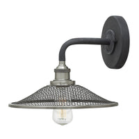 Rigby Small Single Light Sconce - Aged Zinc - by Hinkley