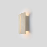 Rima Wall Sconce by Cerno - White Washed Oak, side view
