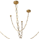 Rimini Chain Chandelier 185 Inch Aged Brass By Lib Co Detailed View 2