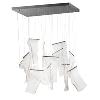 Rinkle 13-Light Rectalinear LED Pendant by ET2 - Brushed Gunmetal