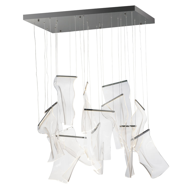 Rinkle 13-Light Rectalinear LED Pendant by ET2 - Brushed Gunmetal