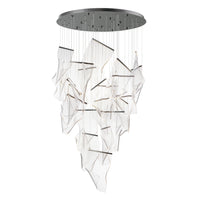 Rinkle 24-Light LED Chandelier by ET2 - Brushed Gunmetal