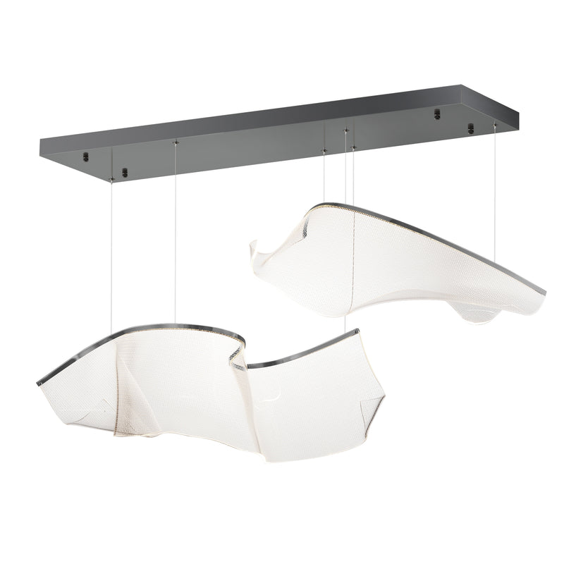 Rinkle Modular 2-Light LED Pendant by ET2 - Brushed Gunmetal