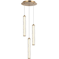 Ripley 3 Light Suspension Aged Gold Brass By Matteo