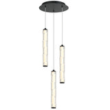Ripley 3 Light Suspension Matte Black By Matteo