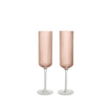 Ripple Champagne Flutes - Blush