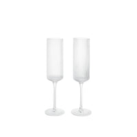 Ripple Champagne Flutes - Clear by Ferm Living