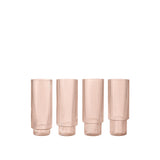 Ripple Glasses, Set of 4 - Long / Blush