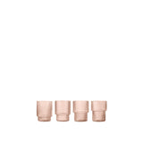 Ripple Glasses, Set of 4 - Short / Blush