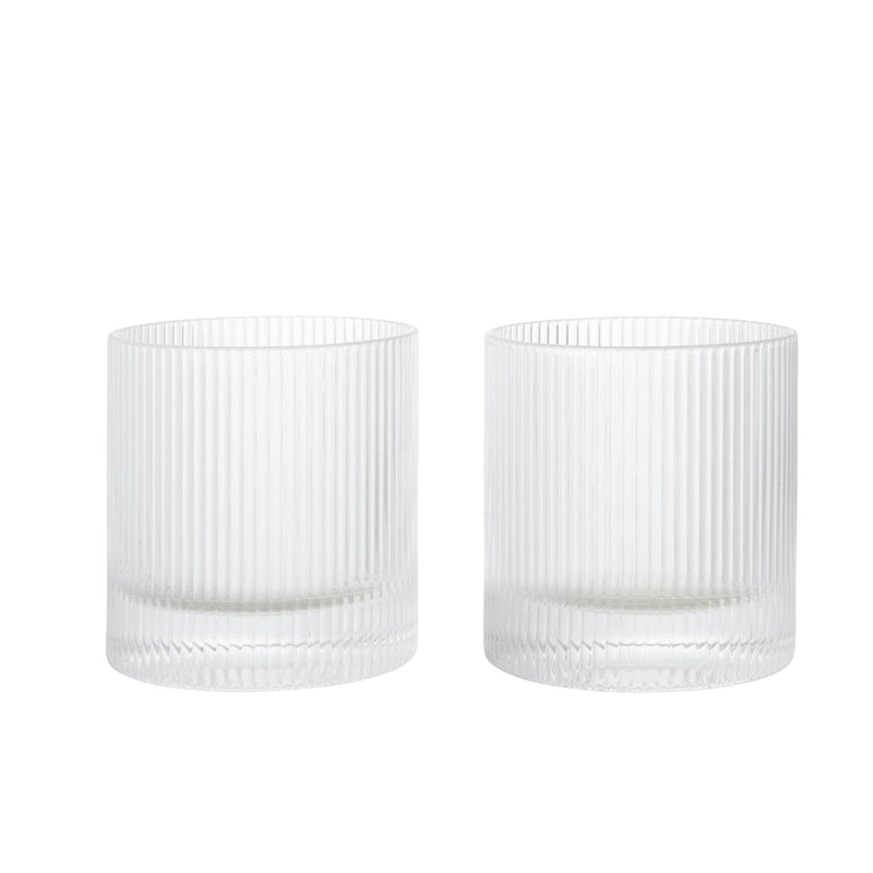 Ripple Tumbler Glasses - Clear by Ferm Living