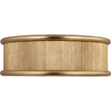 Ritz Flushmount — 18", Silk Screen White Inside, Clear Outside, Gild