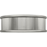 Ritz Flushmount — 18", Silk Screen White Inside, Clear Outside, Polished Nickel