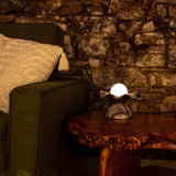 Rivale Ceramic Table Lamp - Antique Silver