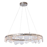 Riverbed Circular LED Pendant lifestyle view by Hubbardton Forge