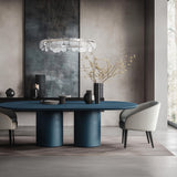 Riverbed Circular LED Pendant lifestyle view by Hubbardton Forge