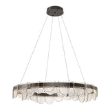 Riverbed Circular LED Pendant in Oil Rubbed Bronze by Hubbardton Forge