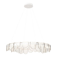Riverbed Circular LED Pendant in White by Hubbardton Forge