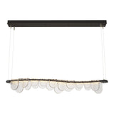 Riverbed LED Linear Suspension in Black by Hubbardton Forge