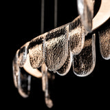 Riverbed LED Linear Suspension detail in Oil Rubbed Bronze, by Hubbardton Forge