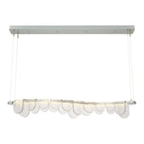 Riverbed LED Linear Suspension in Vintage Platinum by Hubbardton Forge