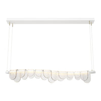 Riverbed LED Linear Suspension in White by Hubbardton Forge