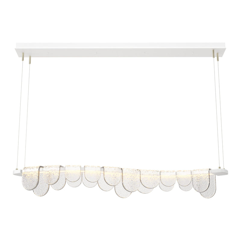 Riverbed LED Linear Suspension in White by Hubbardton Forge
