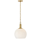 Rivi Pendant Light Lacquered Brass By Lark Living - Side View1