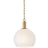 Rivi Pendant Light Lacquered Brass By Lark Living - Side View3