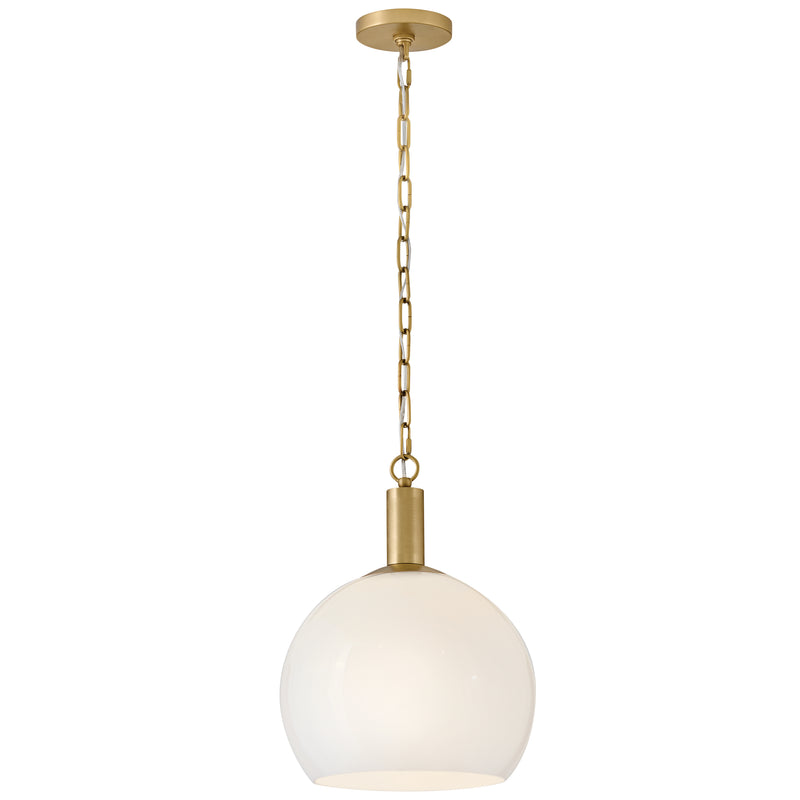Rivi Pendant Light Lacquered Brass By Lark Living