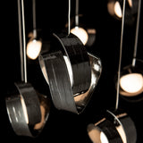Riza 10-Light Mobile Chandelier detail in Ink, Standard, by Hubbardton Forge