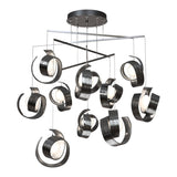 Riza 10-Light Mobile Chandelier in Ink, Standard by Hubbardton Forge