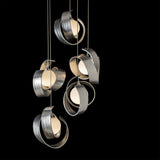 Riza 5-Light Pendant detail in Sterling, Standard, by Hubbardton Forge