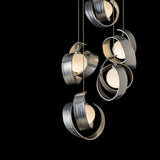 Riza 5-Light Pendant detail in Sterling, Standard, by Hubbardton Forge