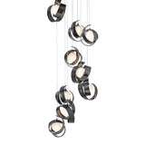 Riza 9-Light Chandelier, shown in Ink, Standard, by Hubbardton Forge