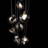 Riza 9-Light Chandelier detail in Ink, Standard, by Hubbardton Forge