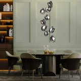 Riza 9-Light Chandelier lifestyle view by Hubbardton Forge