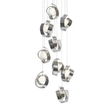 Riza 9-Light Chandelier in Sterling, Long by Hubbardton Forge