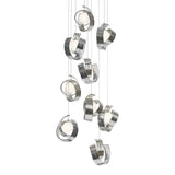 Riza 9-Light Chandelier in Sterling, Standard by Hubbardton Forge