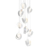 Riza 9-Light Chandelier in White, Long by Hubbardton Forge