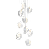 Riza 9-Light Chandelier in White, Standard by Hubbardton Forge
