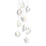 Riza 9-Light Chandelier in White, Standard by Hubbardton Forge