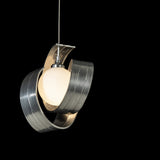 Riza Low Voltage Mini Pendant detail in Sterling, by Hubbardton Forge