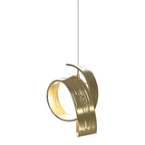 Riza Low Voltage Mini Pendant in Modern Brass by Hubbardton Forge