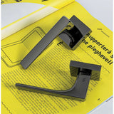 Robocinque S Door Lever in Graphite lifestyle view by Colombo Design